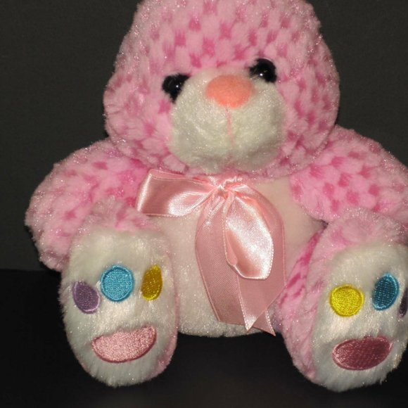 CHRISHA PLAYFUL EASTER RABBIT WAFFLE PLUSH TOY - Picture 3 of 6